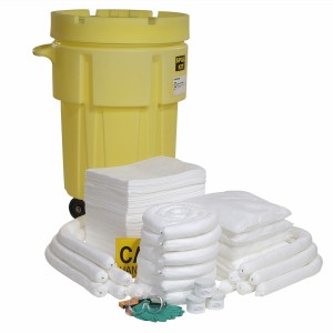 Oil-Only 95-Gallon Wheeled OverPack Salvage Drum Spill Kit