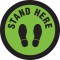 Stand Here Hard Floor Decal